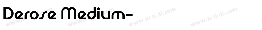 Derose Medium字体转换